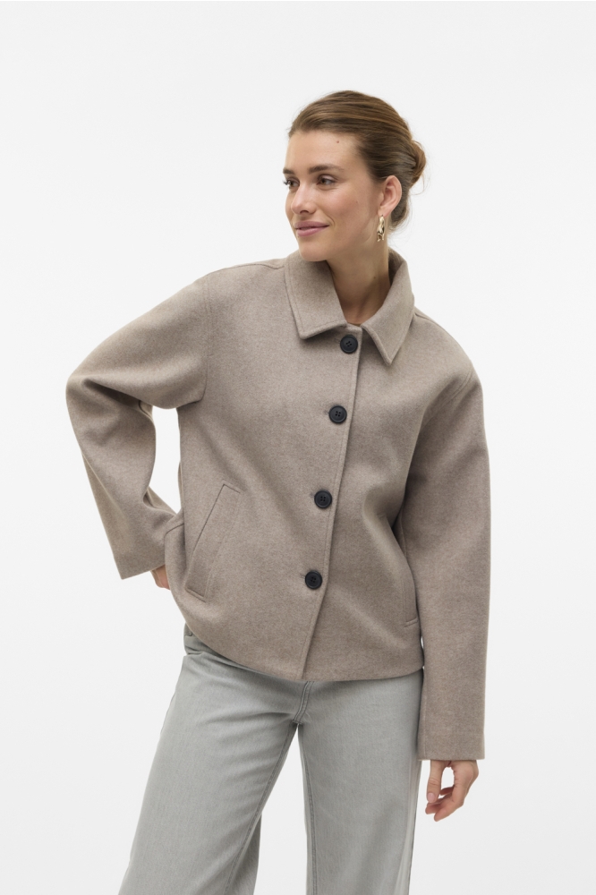 VMFORTUNEMIE SHORT JACKET GA NOOS 10322180 MOON ROCK/MELANGE